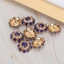 BRABRAAA 10 Chiếc Nút Trâm Cài Trang Trí, Vỏ Nút Kim Cương Giả Hình Nấm Royalblue, Nút Kim Loại Nhựa Trang Trí Nút Phụ Kiện Quần Áo Nút Trang Trí Ngày Lễ