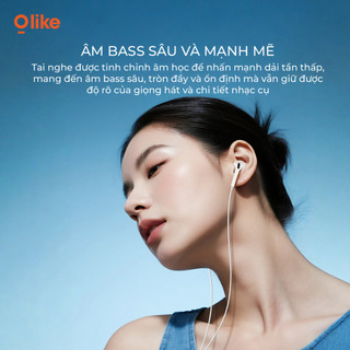 Olike E208 Tai Nghe Có Dây 3.5mm/Lightning/Type-C Tai Nghe Nhét Tai Có Mic Gọi HD Âm Thanh HiFi Bass Mạnh Độ Trễ Thấp Cho iPhone Samsung Xiaomi OPPO Huawei Laptop PC Máy Tính Bảng