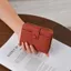 Ví ngắn PYCOU, Khe cắm nhiều thẻ Ví Mini bằng da PU, Ví gấp đôi đa chức năng nhẹ họa tiết Litchi dành cho nữ