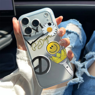 Hoa cúc trắng G-Dragon ỐP đIệN ThoạI Cho IPhone 17 16PRO 15Plus 14 13 12 11 Promax XSMAX ốP Silicon TPU MềM Trong SuốT
