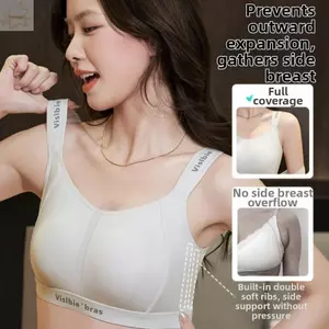 Áo ngực thể thao AWNGD, Hỗ trợ có thể điều chỉnh Cốc tai thỏ Áo ngực liền mạch, Phong cách Vest Vải thoáng khí Thiết kế liền mạch Áo ngực không dây chống chảy xệ Áo ngực lớn