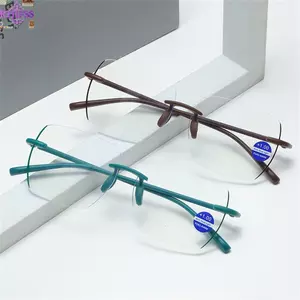 Kính lão thị RTJIFSS, Kính đọc sách không vành chống cắt xanh, Kính mắt độ phân giải cao siêu nhẹ thời trang dành cho người cao tuổi