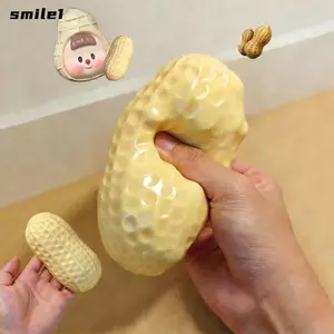 Đồ chơi Squishy đậu phộng mô phỏng SMILE, Đồ chơi Squishy Giảm căng thẳng Bóp Fidget, Đồ chơi cảm giác ASMR mềm sáng tạo ủng hộ bữa tiệc