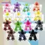 BORAGETE 3 Cái / bộ Vuốt Tóc, Kẹp Tóc Hoa Chuyển Màu Hoa Hawaii, Phụ Kiện Tóc Acrylic Nhiều Màu Sắc Đi Biển