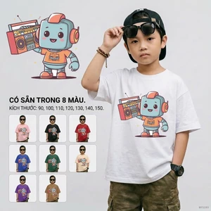 Áo thun trẻ em học sinh tiểu học Dễ phối đồ Mềm mại Không gây kích ứng da