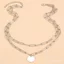 Sáng Tạo Đơn Giản Vòng Cổ choker Độc Đáo Đĩa Punk Phóng Đại Vòng Cổ Hình Đôi