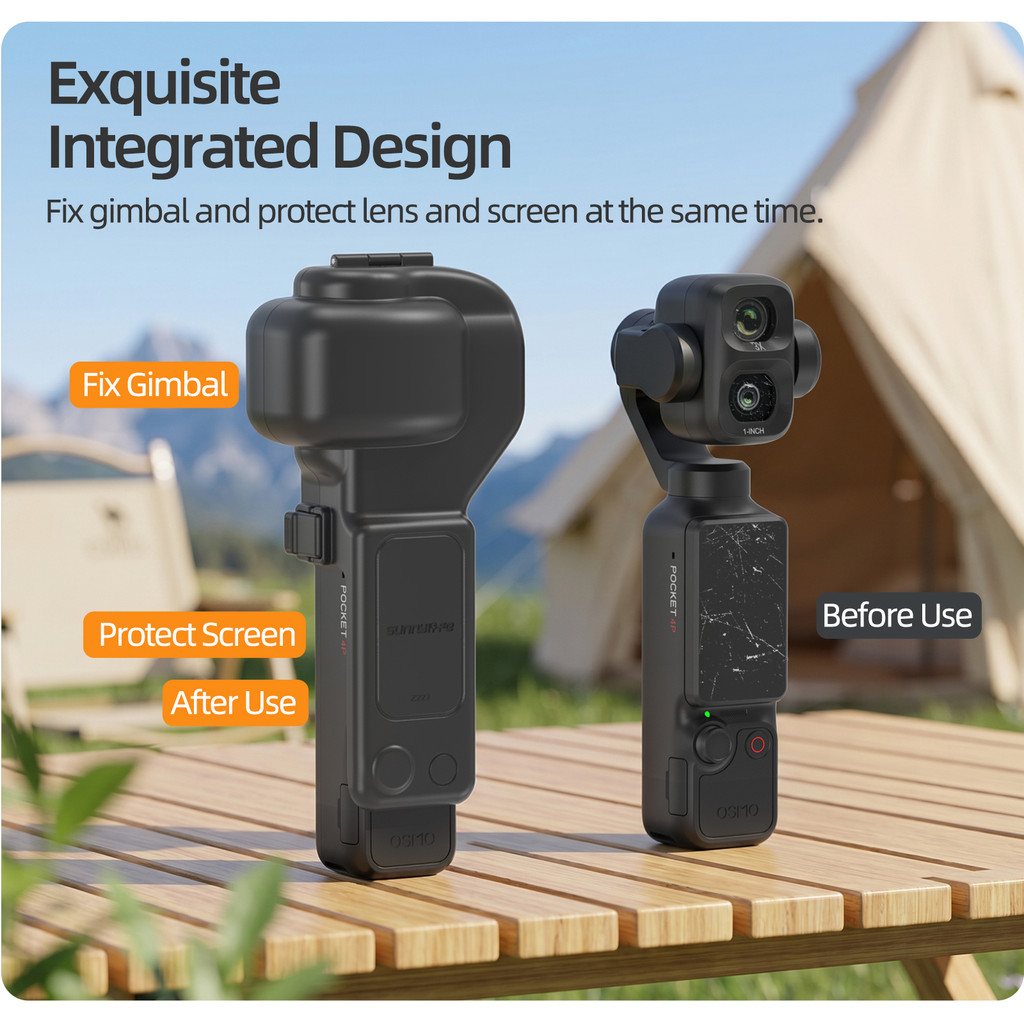 Sunnylife Cho DJI Pocket 4P Vỏ Bảo Vệ Cho DJI Pocket 4P Ống Kính Và Bảo Vệ Màn Hình Cho DJI Pocket 4P Phụ Kiện