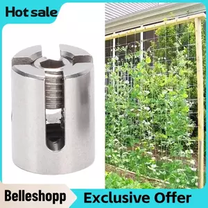 Belleshopp VBESTLIFE 20 CHIẾC Vượt Qua Kẹp Cáp T316 Dây Thép không gỉ Kẹp Dây cho 3mm 1/8 Inch Dây Không Khoan Tường Trellis Bộ