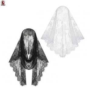 Bridal Half Veil Chất liệu vải tuyn mềm Thiết kế hoa tinh tế Kích thước đa năng để chụp ảnh đám cưới