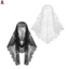 Bridal Half Veil Chất liệu vải tuyn mềm Thiết kế hoa tinh tế Kích thước đa năng để chụp ảnh đám cưới