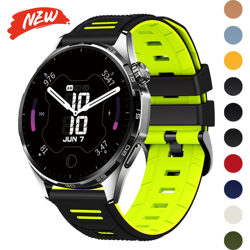Dây đeo silicon 22mm cho dây đeo thể thao Huawei Watch GT6 GT5 46mm cho vòng đeo tay Redmi Watch 5 Active / Lite
