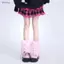 Woke Nữ Lông Thú Giả Giữ Ấm Chân Boot Có Bông Tai Kẹp Gothic Hồng Lông Sang Trọng Quần Legging Giày Còng Tất Dài Dạo Phố