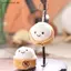 # HB # Soft Little Bun Móc Khóa Kawaii Fluffy Xiaolongbao Móc Khóa Mô Phỏng Thực Phẩm Hoạt Hình Sang Trọng Mặt Dây Chuyền Quà Tặng.