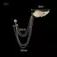 PNPIA- Zircon Cao Cấp Đôi Cánh Thiên Thần Thổ Cẩm Dây Xích Kim Loại Pin Huy Hiệu Cho Phù Hợp Với Áo Sơ Mi Nam Nữ Đảng Sự Kiện Phụ Kiện