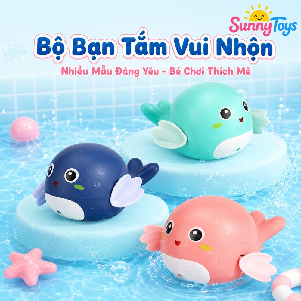 Bộ Thú Bơi Nhà Tắm 5 Món SunnyToys - Rùa, Cua, Cá, Vịt Cho Bé Tắm Vui Mỗi Ngày