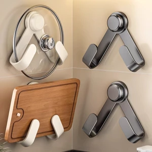 Cốc Hút Nắp Nồi Giá Đục Lỗ Không Xoay Được Nhà Bếp Thớt Lưu Trữ Dụng Cụ Tiện Dụng Kệ Đa Năng Treo Tường Hộ Gia Đình GH8T