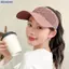 Bluelover Mùa Hè Chống Tia UV Mũ Chống Nắng Nữ Rỗng Mũ Du Lịch Bãi Biển Thể Thao Ngoài Trời Tấm Che Mũ Dệt Kim Mũ Bóng Chày Mới