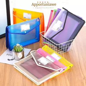 Túi đựng tài liệu IAPPORTUNIA Dung tích lớn Túi nhựa PVC chống thấm nước Thư mục phong bì