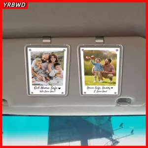 Kẹp giữ ảnh tấm che nắng ô tô YRBWD, lắp đặt dễ dàng, chất liệu acrylic từ tính bền chắc, dùng hàng ngày để lưu trữ ảnh