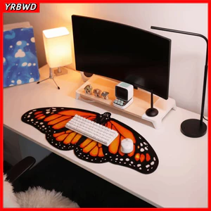 Thảm trải bàn bướm YRBWD, Thảm trải bàn máy tính xách tay hình con bướm chống trượt, Trang trí bảo vệ bàn làm việc chống mài mòn Văn phòng
