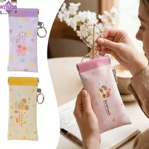 Túi đựng kính râm RTJIFSS, Túi đựng kính đọc sách bằng da PU hoạt hình, Túi đựng kính mắt mềm chống thấm nước dễ thương cho nữ bé gái