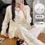 Bộ Đồ Ngủ Mùa Xuân Và Mùa Thu Nóng Với Đệm Ngực Quần Dài Tay Cho Nữ Áo Mặc Nhà Phong Cách Trung Quốc Rộng Rãi