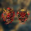 Guochaolong Totem Ngọn Lửa Nguyên Tố Vòi Xe Điện Xe Máy Trang Trí Ô Tô Bình Nhiên Liệu Bao Tam Giác Cửa Sổ Xe Miếng Dán 26.3.22