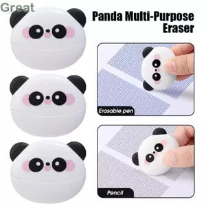 Cao su Panda GREAT, Bút chì họa tiết hoạt hình hai đầu, Đồ dùng văn phòng trường học Kawaii Kid Văn phòng phẩm Công cụ chỉnh sửa viết không dấu vết