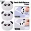 Cao su Panda GREAT, Bút chì họa tiết hoạt hình hai đầu, Đồ dùng văn phòng trường học Kawaii Kid Văn phòng phẩm Công cụ chỉnh sửa viết không dấu vết