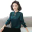 Áo Sơ Mi Nữ Màu Đỏ Chắc Chắn Nữ Thời Trang Lưng Tay Dài Công Sở Áo Sơ Mi Rời