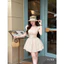 ĐẦM XÔ THÊU HOA TAY PHỒNG ĐAN DÂY EO BYJOLIE