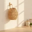 Giỏ đựng đồ treo tường Giỏ đựng đồ treo tiết kiệm không gian có vòng tay cầm Boho Handmade cho nhà bếp, lối vào