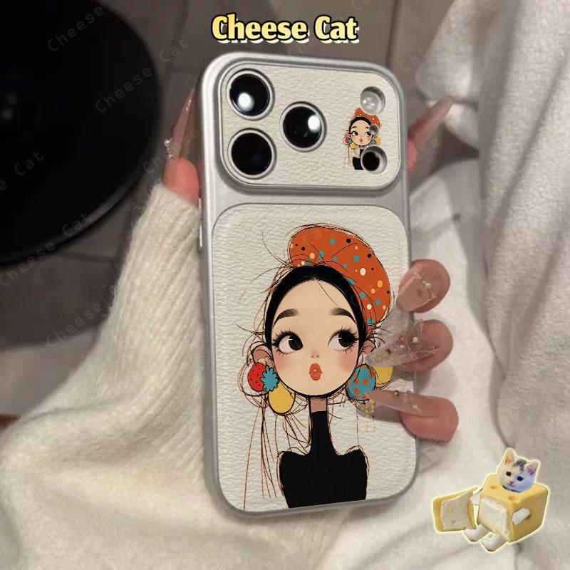 Ốp điện thoại bảo vệ bằng da thời trang dành cho iPhone 11 12 13 14 15 Plus 16 17 Pro Max XR Xs Max