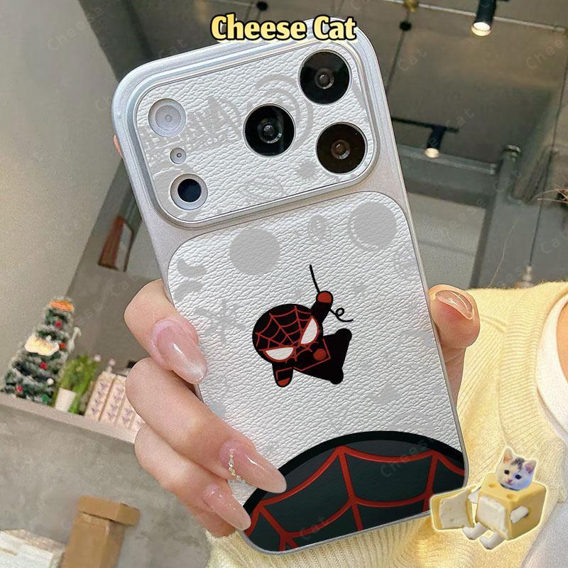 Ốp điện thoại iPhone hình nhện đẹp trai cho iPhone 15 13 12 11 14 Plus 16 17 Pro Max XR Xs Max Da bảo vệ