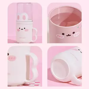 HL Mới Dễ Thương Cốc Rửa Hộ Gia Đình Bàn Chải Răng Di Động Hộp Bảo Quản Du Lịch Chải Lông Bộ Trẻ Em Hoạt Hình Cốc Nước súc Miệng LMWU