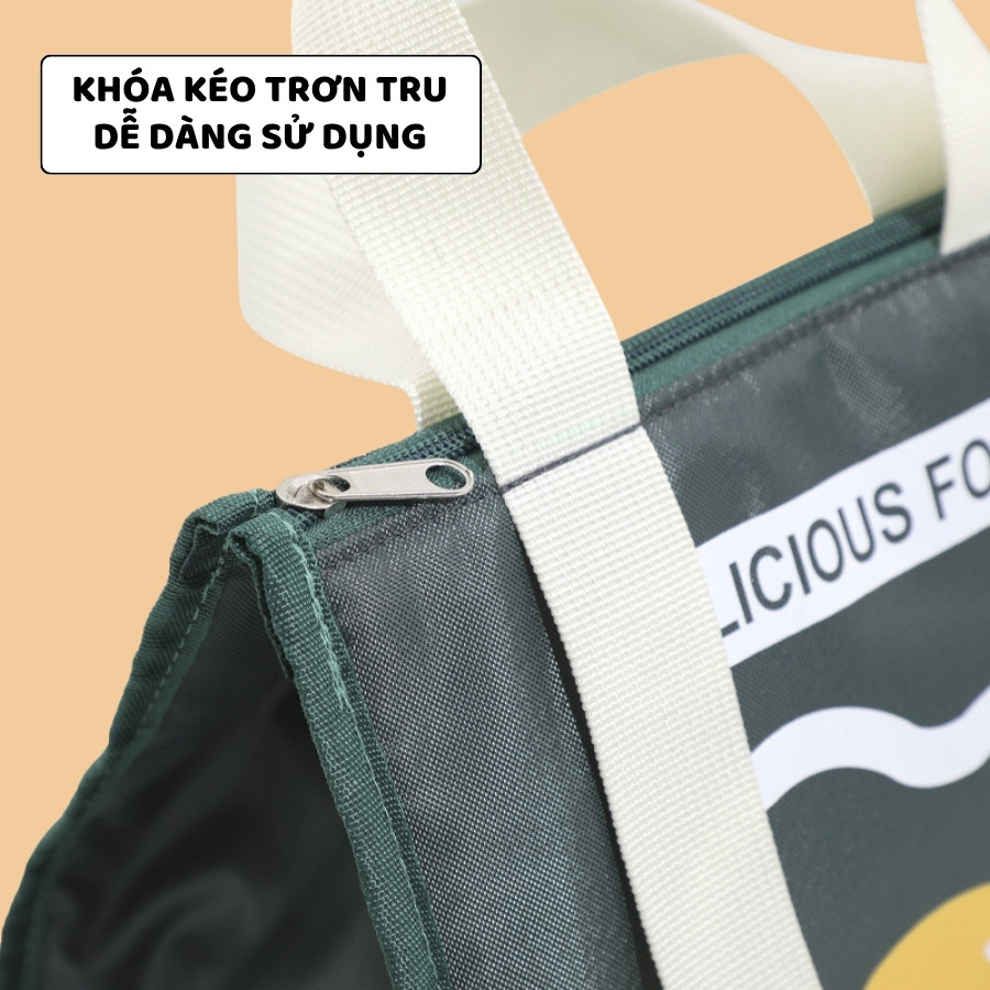 Túi Giữ Nhiệt Đựng Cơm ENODA HOME, Túi Đựng Hộp Cơm Bento Vải Chống Thấm Phong Cách Nhật Bản TUICOM011