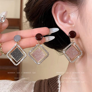 Bông Tai Zircon Kim Cương Retro Nữ 2026 Phong Cách Mới Cao Cấp Niche Thời Trang Bông Tai
