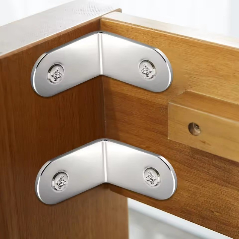 Giá đỡ khớp 90 độ L / Đầu nối góc bằng thép không gỉ / Chốt tủ khung giường nội thất