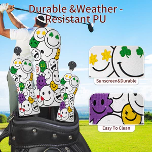 Mới Câu Lạc Bộ Golf Bao Dịch Vụ Gỗ Fairway Gỗ Mặt Cười Thêu Nắp Golf 135UT Đầu Vỏ Bảo Vệ