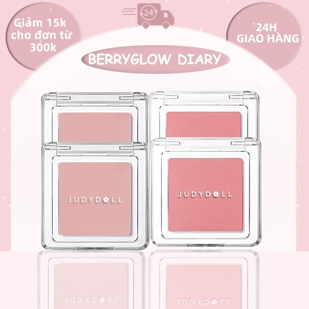 JUDYDOLL Blush Powder – Phấn Má Trang Điểm, Thiết Kế Nhỏ Gọn, Tiện Lợi