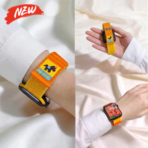 Dây đeo vòng Nylon dễ thương tương thích cho Apple Watch Series11 / 10 42mm 46mm Ultra3 / 2 49mm 45mm 44mm 41mm 9 8 7 6 SE