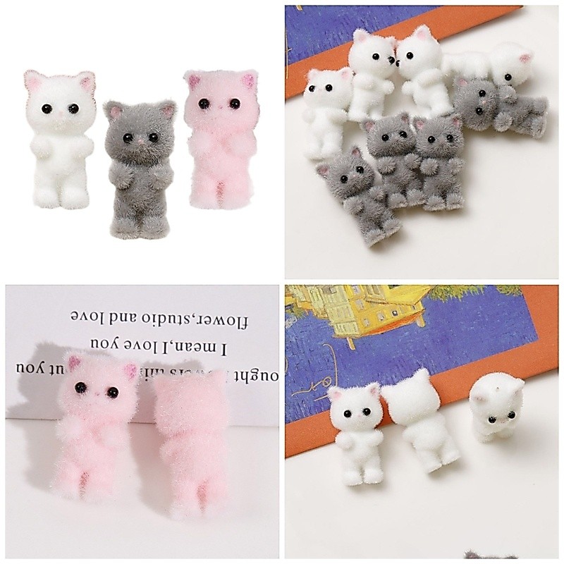 Hl Ngọt Ngào Mũ Bông Tai Mặt Dây Chuyền 3D Kitty Nửa Lỗ DIY Phụ Kiện Trang Sức