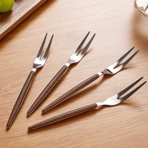 Trái Cây Nĩa Trái Cây Thép Không Gỉ Bánh Tráng Miệng Nĩa Nhỏ Hộ Gia Đình Cảm Thấy Sáng Tạo Trái Cây Chọn Bình Bảo Quản Bộ JV28