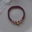 Rượu vang đỏ Garnet Lily of the Valley Vòng tay pha lê dâu tây Phong cách mới Niche Phụ kiện nữ thanh lịch