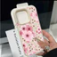 Ốp Lưng Hoa Anh Đào Màu Hồng Dễ Thương Cho Iphone 11 12 13 Pro Max 11 Pro XR XS Max 7 8 Plus SE2020 Vỏ Họa Tiết Lichee Chống Sốc Thời Trang Da PU Silicon Mềm Màu Kẹo