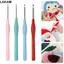 LAKAM 1 / 4 Bộ kim đục lỗ thêu, Khâu đính Bút thêu ma thuật thủ công DIY, 2.5 / 3 / 3.5 / 5.0mm Đầu Poking Dụng cụ chữ thập Bút thêu kim đục lỗ có thể điều chỉnh