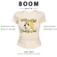 BOOM Áo Baby Tee Nữ Cotton Ôm Body-Áo Thun Ngắn Tay Y2K In Hình PhongCách Mùa Hè, Cổ Tròn Hàng Đầucách hàn quốc phong536
