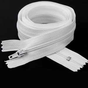 Không. 3 Dải vải trắng hai đầu mở rộng ren Nylon vô hình Quilt Cover Kéo đệm kéo 6.25 NR6E