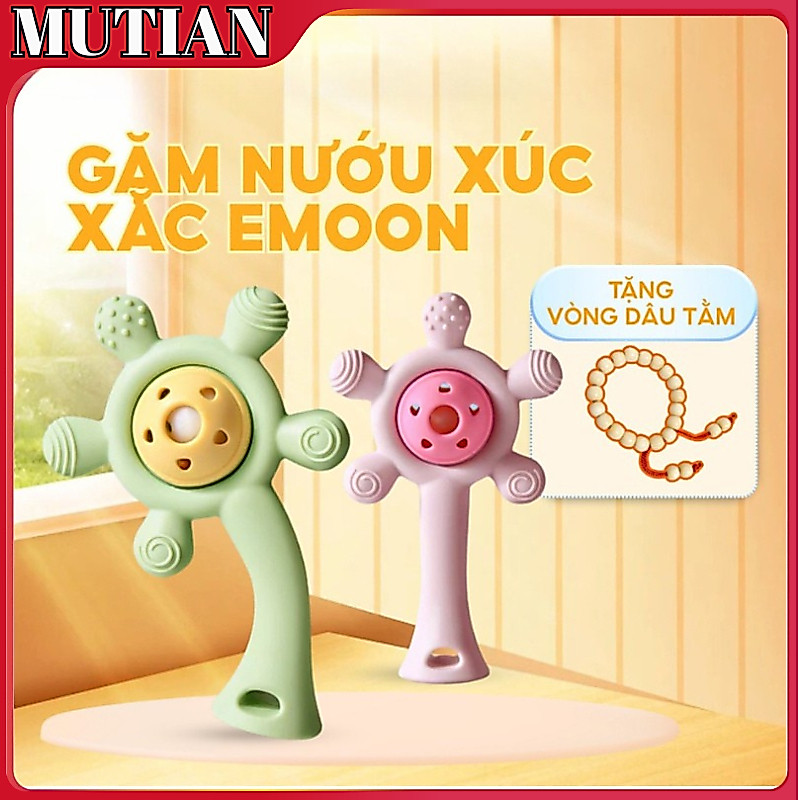 Đồ chơi gặm nướu xúc xắc cho bé sơ sinh Silicone bạch kim, kháng khuẩn hỗ trợ khả năng cầm nắm cho bé