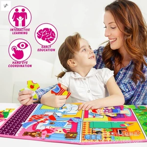 Bảng bận rộn giáo dục sớm - Đồ chơi học tập nỉ cho trẻ em có dụng cụ hỗ trợ giảng dạy